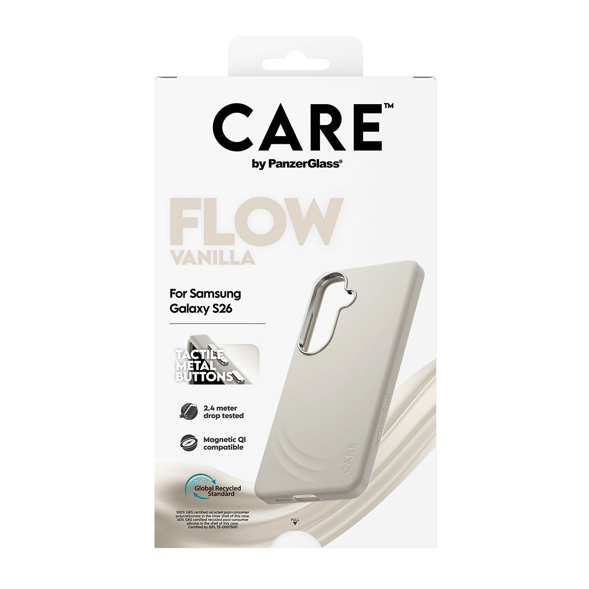 CARE™ by PanzerGlass® Flow Case Vanilla m. Qi Samsung Galaxy S26